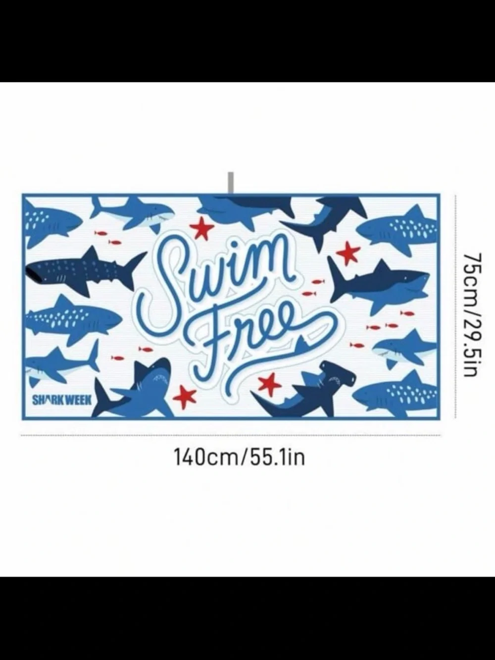 Shark Week Swim, Beach, Pool Towel / Blanket, Discovery Channel, NEW
